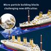 Jouet d'assemblage de blocs de construction de micro-particules Titanic géant puzzle mâle et femelle modèle de bateau de croisière jouet pour enfants