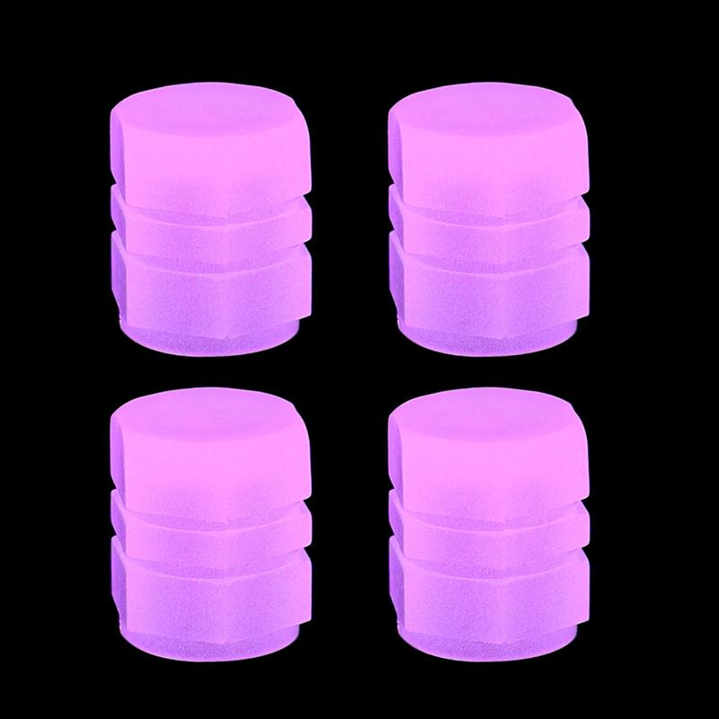Car Pink Red Luminous Tire Valve Cap Motorcycle Bike Wheel Hub Glowing Valve Cover Tire Decoration Auto Styling Tyre Accessories Stem Caps1