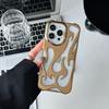 Neue 3D-Flammenmuster-Handyhülle für iPhone 16 15 13 12 11 14 ProMax Plus Modische Hohl-Schlank Stoßfeste Schutzhülle Weiches Cover