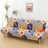 Sofa Bed Cover Armless Printed Foldding Elastic Couch Bench Slipcover for Home Hotel Banquet Office Big Sofas