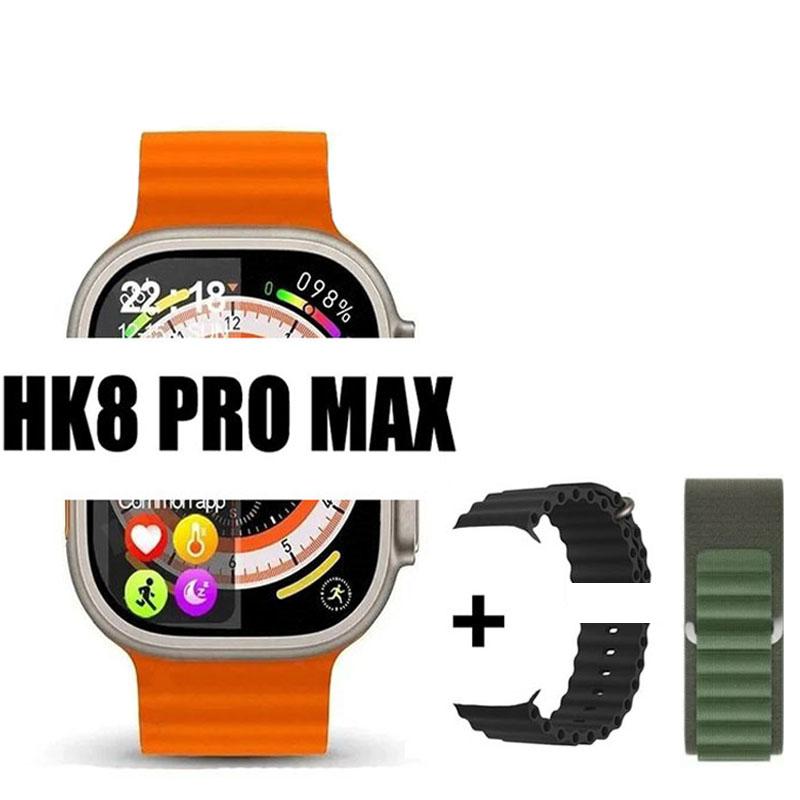 Ceas inteligent original Hk8 Pro Max, pentru bărbați, seria 8, 49 mm, 2,2 inci, cu reîmprospătare ridicată, ecran Rtae, Nfc Compass Game Smartwatch pentru Apple Iphone