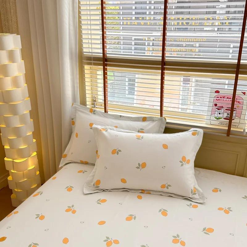 100%Cotton Pillowcases Pair Pack Cotton Pillowcases for Home Use 48x74cm Pillow Case Skin-friendly Comfortable 2pcs pillowcases