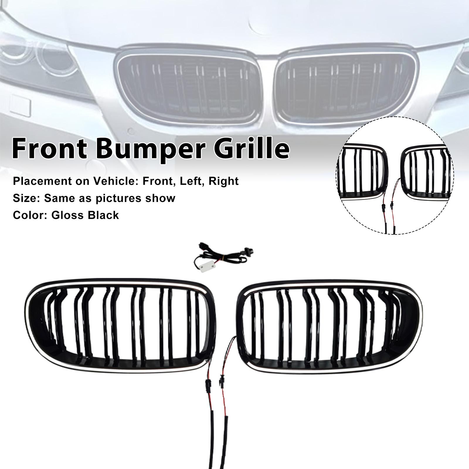 

Double Rib Front Kidney Grill Grille Fit BMW 3 Series E90/E91 2009-2011 LCI