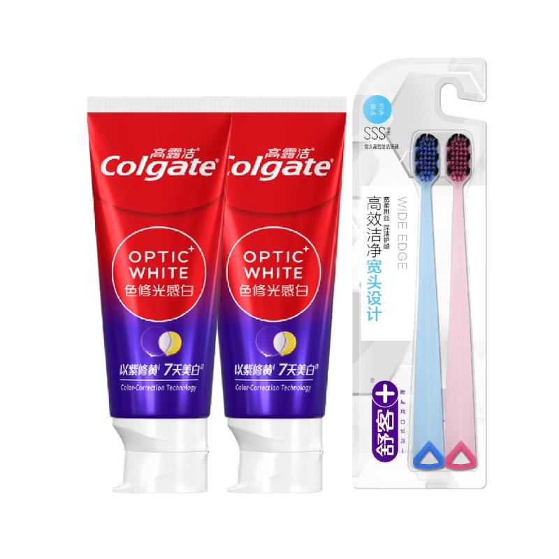 Colgate Optical Whitening Toothpaste & Suke Toothbrush Bundle