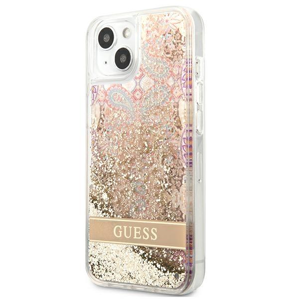 Guess Guhcp13Slflsd Iphone 13 Mini 5,4 Złoty/Gold Hardcase Paisley Liquid Glitter