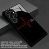 Heartbeat Motif 2D Phone Case for Samsung S26 S25 S24 S23 S22 S21 S20 A55 A54 A53 Tempered Glass Protective Cover