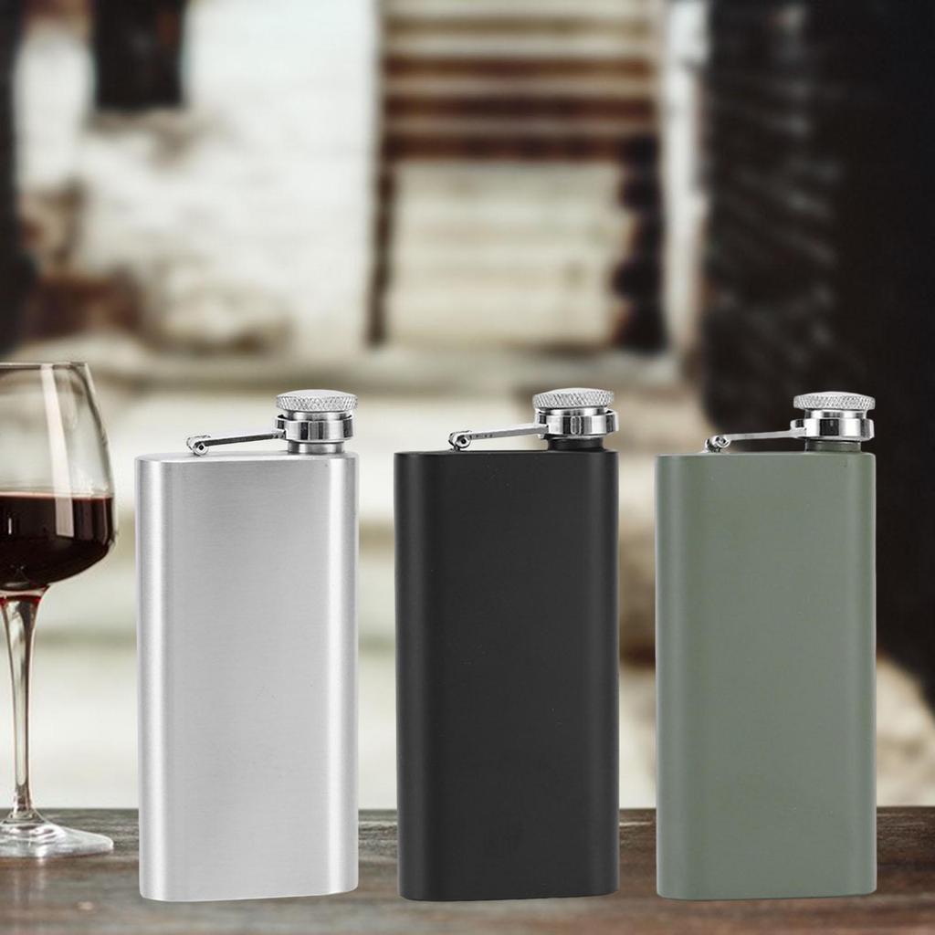140ml Drinking Bottle Portable Liquid Flagon Stainless Steel Leakproof Drink Pocket for Outgoing Party Camping Hiking Hunting