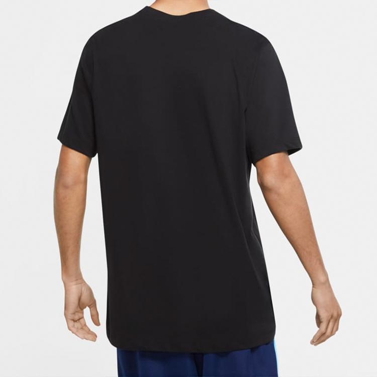 Nike T Shirts Men's Black Crew Neck Moderate Straight Fit CV1096-010