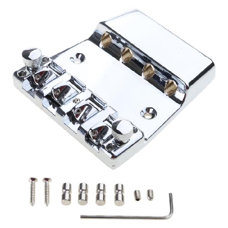Adjustable Bass Guitar Saddles Bridge 4 String Electric Bass Guitar Bridge Hard Tail Fixed Bass Guitar Bridge Enduring 1