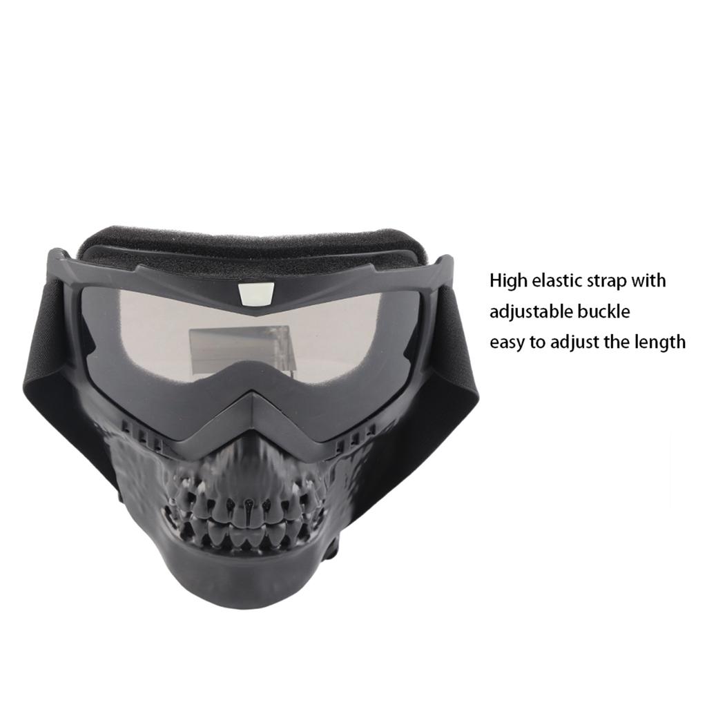 Outdoor Detachable Motorcycle Goggles Helmet Ski Sports Motorbike Racing Glasses (Black)