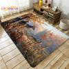 Wild Animals Deer Wildebeest Carpet for Living Room Bedroom Rug Kitchen Door Kids Unslip Floor Mats Birthday Gift Alfombra Rug