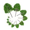 33pcs Mini Plastic Green Trees Scale Architectural Models Train Railways Landscape Scenery Layout Garden Decoration Tree Toys