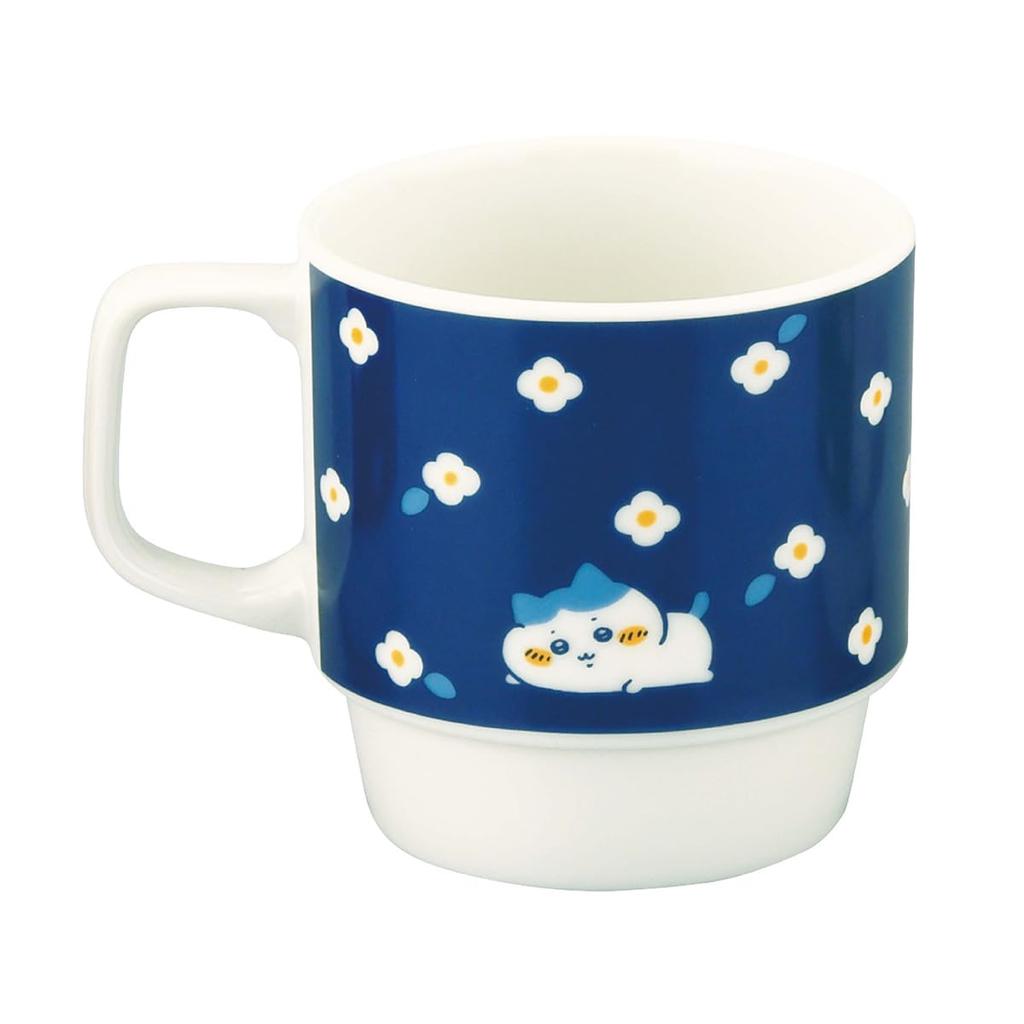 Chiikawa Official Licensed Hachiware Mug, Wooden Gift Box Included, Large Size 340ml, Approx. 9 x 9cm Diameter, Flower Garden, Women's Gift, Birthday