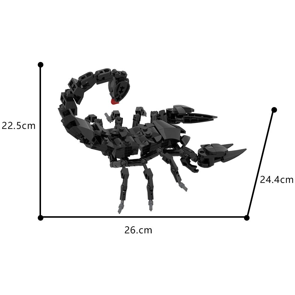 MOC Wüsten-Skorpion Bausteine Modell Giftiges Insekt Skorpion Niemandsland Wüstensteine Montage Spielzeug Kinderspielzeug Geschenke