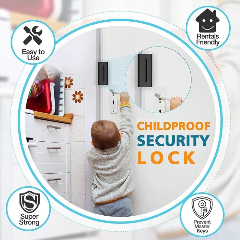 Anti Theft Door Lock Aluminum Security Latches Easy To Install Safety Hinge for Indoor Door and Hotel Room