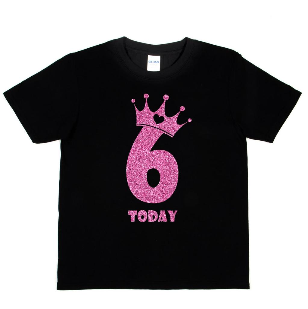 Geburtstag Kinder 6 Heute Alter 6 In Rosa Glitzer Alles Gute zum Geburtstag Geschenk Kinder T-Shirt