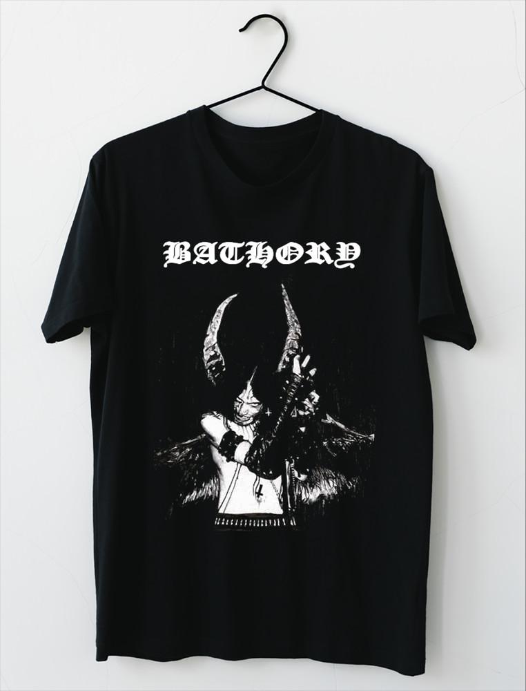 Rare Bathory Band logo Black All Size Gift Fan T-Shirt PP388 Unisex T-Shirt L