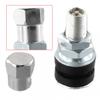 Car Tubeless Metal Silver 2pcs Car Tubeless Dust Silver