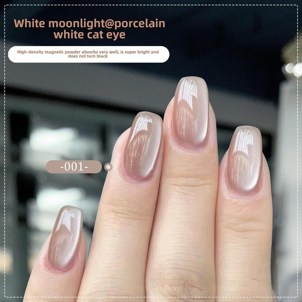White Moonlight Crystal Cat's Eye Nail Polish - Autumn/Winter Collection, Special Edition.