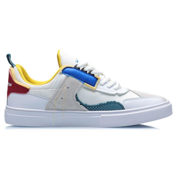 Li Ning CF Wrap Warm Non-Slip Low-Top Skate Shoes Men Sneakers White Blue AGCQ309-3
