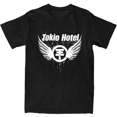 Tokio Hotel Logo T-Shirt Man Rock Music Band Y2K Funny Cotton T-Shirts Summer O-Neck Harajuku Tees Pattern Oversize Tops