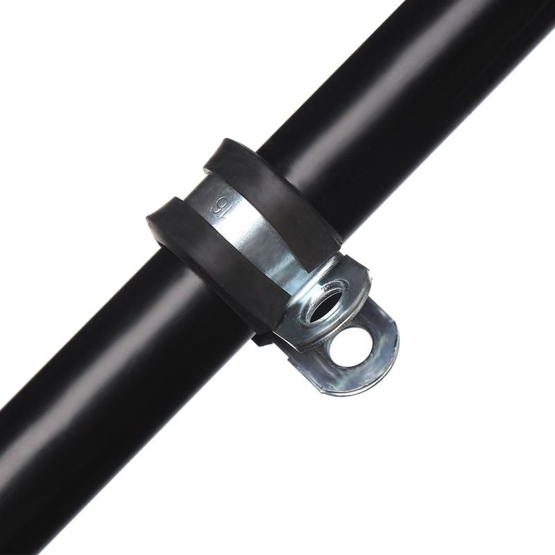 10Pcs Rubber Lined P Clips Wiring Hose Clamp Pipe Cable Mounting Fix Fasteners Hardware Electrical Fittings 6-50mm