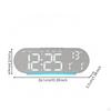Alarm Clock with Temperature Display Ambient Light Band Digital Rectangular Desk Gadget