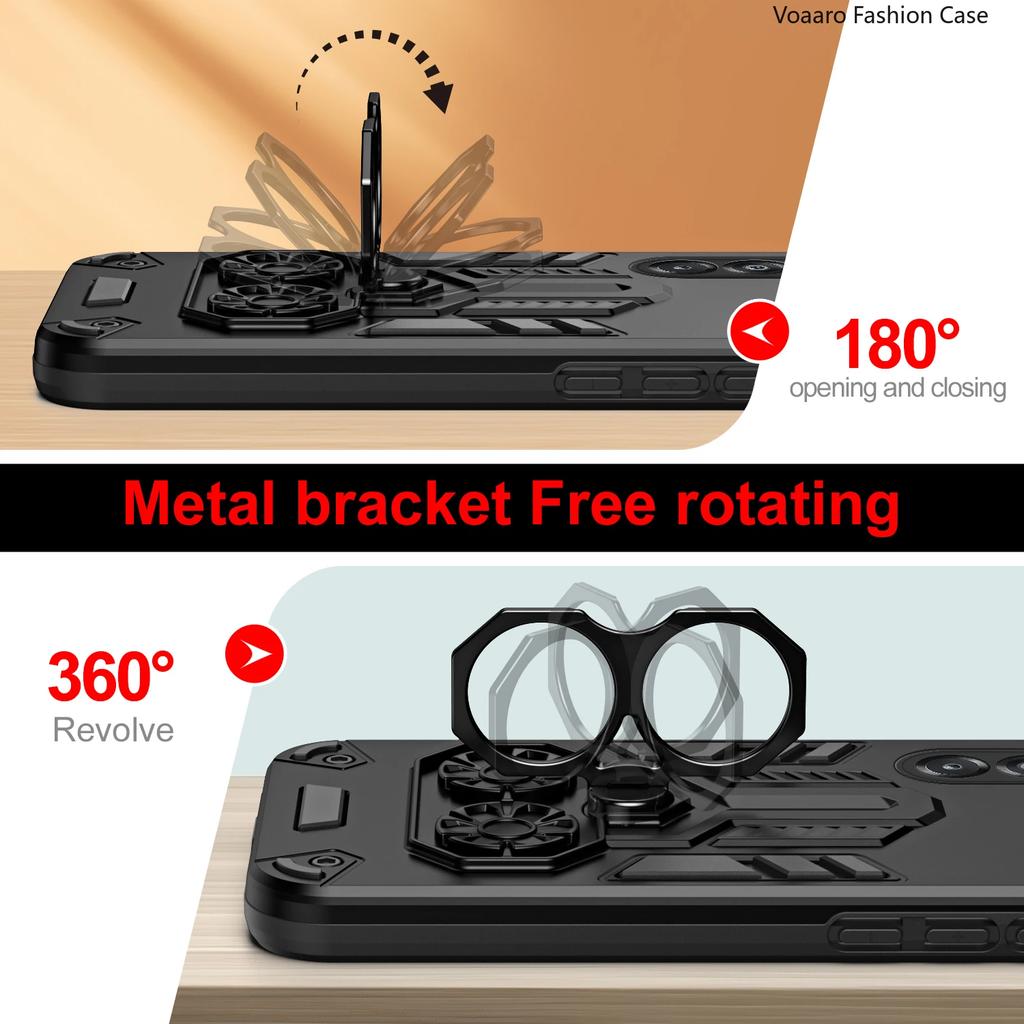 Dual Finger Ring Armor Cover for Samsung Galaxy A17 A56 A36 A26 A16 S25 Plus Case Rotate Metal Bracket Kickstand Case Phone Capa