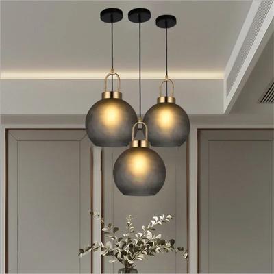 Nordic Luxury Glass Ball Pendant Light Modern Home Decoration Dining Room Living Room Bedroom Bedside Lighting Fixtures Luster