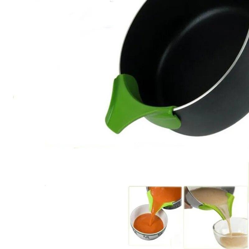 Silicone Liquido Liquido Tramoggia per Zuppa Gadget da Cucina Bordo Deviazione Antigoccia Utensili da Cucina Imbuto da Cucina