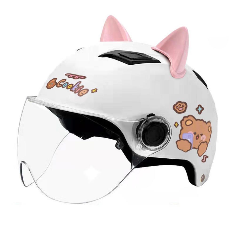 Cat Ears Electric Car Helmet Men and Women Half Helmet