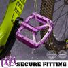 Corki Cycles Fahrradpedale Extra Groß Flach Mountainbike Aluminiumlegierung MTB Breite Plattform Pedale Lila Pedale, Pedale, 4" - 9/16" -
