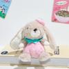 1Pcs Rabbit Keychain Doll Plush Toy Mini Couple Backpack Pendant Strawberry Rabbit Doll Decoration Gifts For Girls
