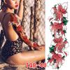 Waterproof Full Arm Floral Tattoo Stickers - Cross-Border Design for Europe & America