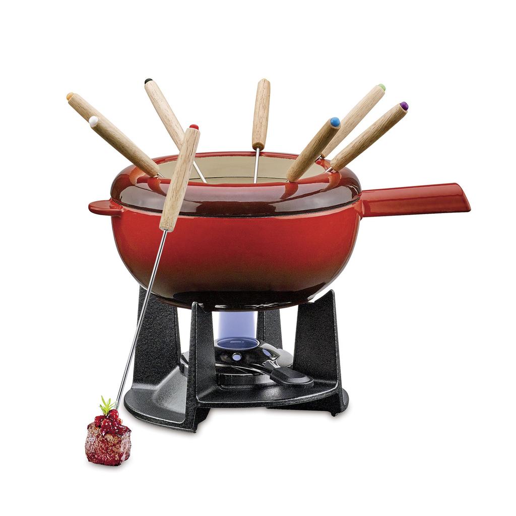 Käsefondue-Set, für 8 Pers., 2,0 l, Gusseisen, rot FONDUE / Spring
