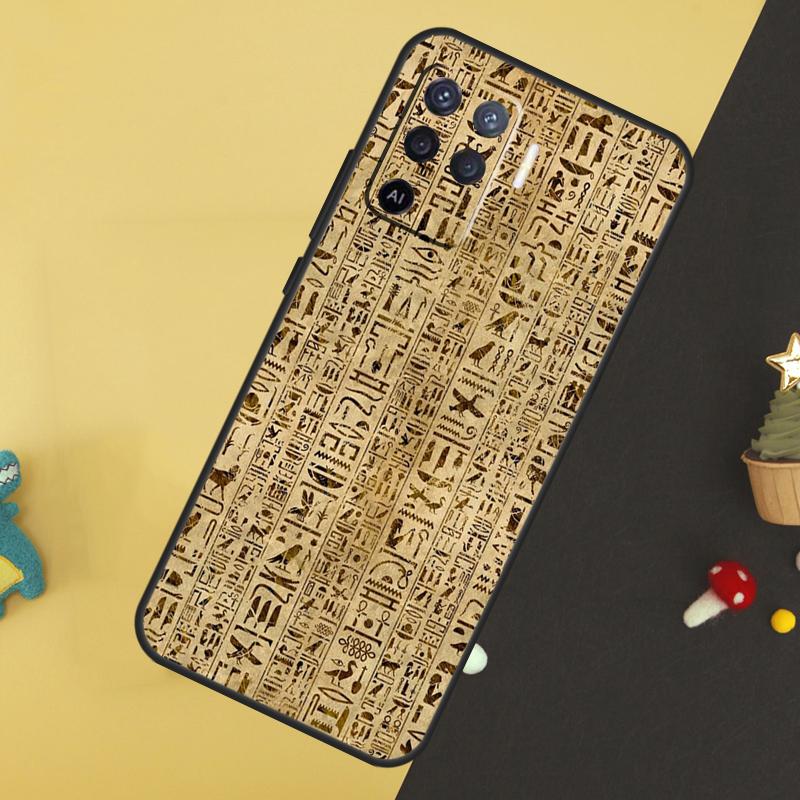 Egypt Pharaoh Mural For OPPO A9 A5 A53 2020 A52 A72 A96 A76 A16 A54 A74 A94 A58 A78 A98 A15 A79 A17 A57 A77 Case