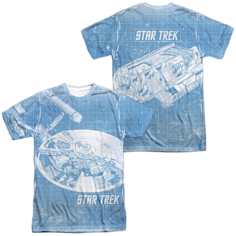 Star Trek TOS Ship Blueprint T-Shirt XXL