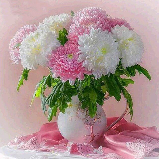 DIY 5D Diamond Painting Flower Sunflower Diamonds Embroidery Full Round Drill Mosaic Flowers