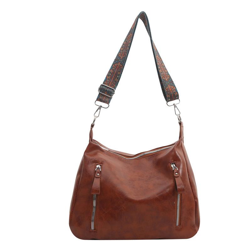 

Текстурована ретро-сумка-відро, жіноча нова модна сумка через плече 2024, універсальна сумка-месенджер в іноземному стилі коричневий