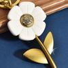 Keychain Pendant Sparkling Rhinestones Inlaid Flower Shape Key Chain with Lobster Clasp Hanging Design Keyring Backpack Accessory