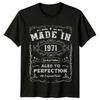 Wyprodukowano w 1971 roku Męski T-shirt Prezent na 55. urodziny Vintage Wszystkie oryginalne części Unisex T-shirt