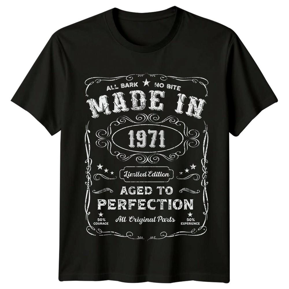 Made In 1971 Mens T Shirt 55th Birthday Gift Vintage All Original Parts Unisex T-Shirt L