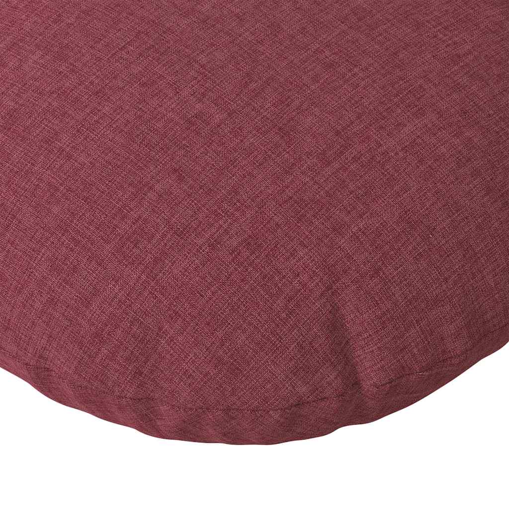 Seat Cushion 2 Pcs Burgundy Ø30 X 13 Cm Fabric