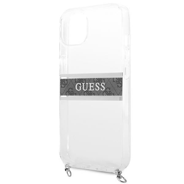 Guess Guhcp13Skc4Gbsi Iphone 13 Mini5,4 Transparent Hardcase 4G Grey Strap Silver Chain
