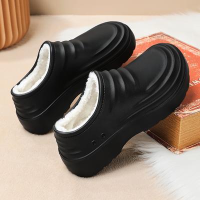 Zapatillas de Invierno de Moda para Hombre Más Terciopelo Cálido Impermeables Ligeras Zapatos de Cocina para Chef Resistentes al Desgaste Zapatilla de Trabajo para el Hogar para Hombre Suela Suave