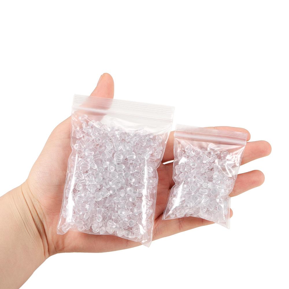 200-400Pcs Rubber Earring Backs Silicone Round Ear Plug Blocked Caps Earrings Back Stoppers for DIY Earrings Jewelry Making
