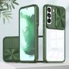 Nárazuvzdorný pancéřový průhledný kryt na telefon pro Samsung Galaxy S25 S24 S23 S22 Ultra Plus S21 S20 FE A54 Kryt s posuvným okénkem na ochranu fotoaparátu