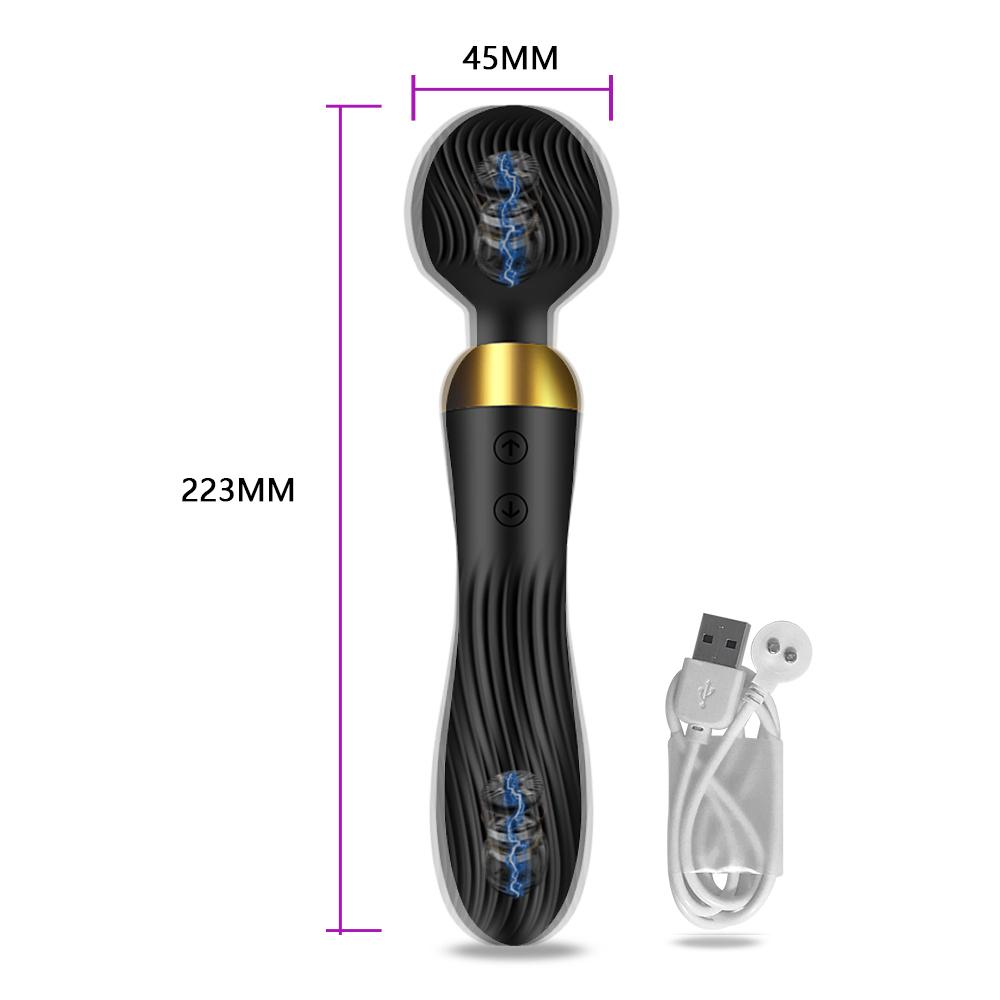Powerful AV Vibrator Sex Toys Magic Wand for Women G Spot Clitoris Stimulator Dildo 18 Speeds Dual Motors Toys for Muscle Adults