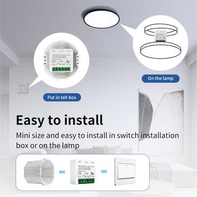 16A Tuya WiFi Smart Switch Module 100-240V 1/2 Gang Switch Breaker APP Voice Control Smart Life Works with Alexa Google Home