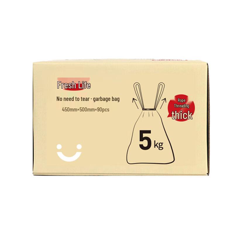 Fresh Life Drawstring Thickened Kitchen Trash Bags